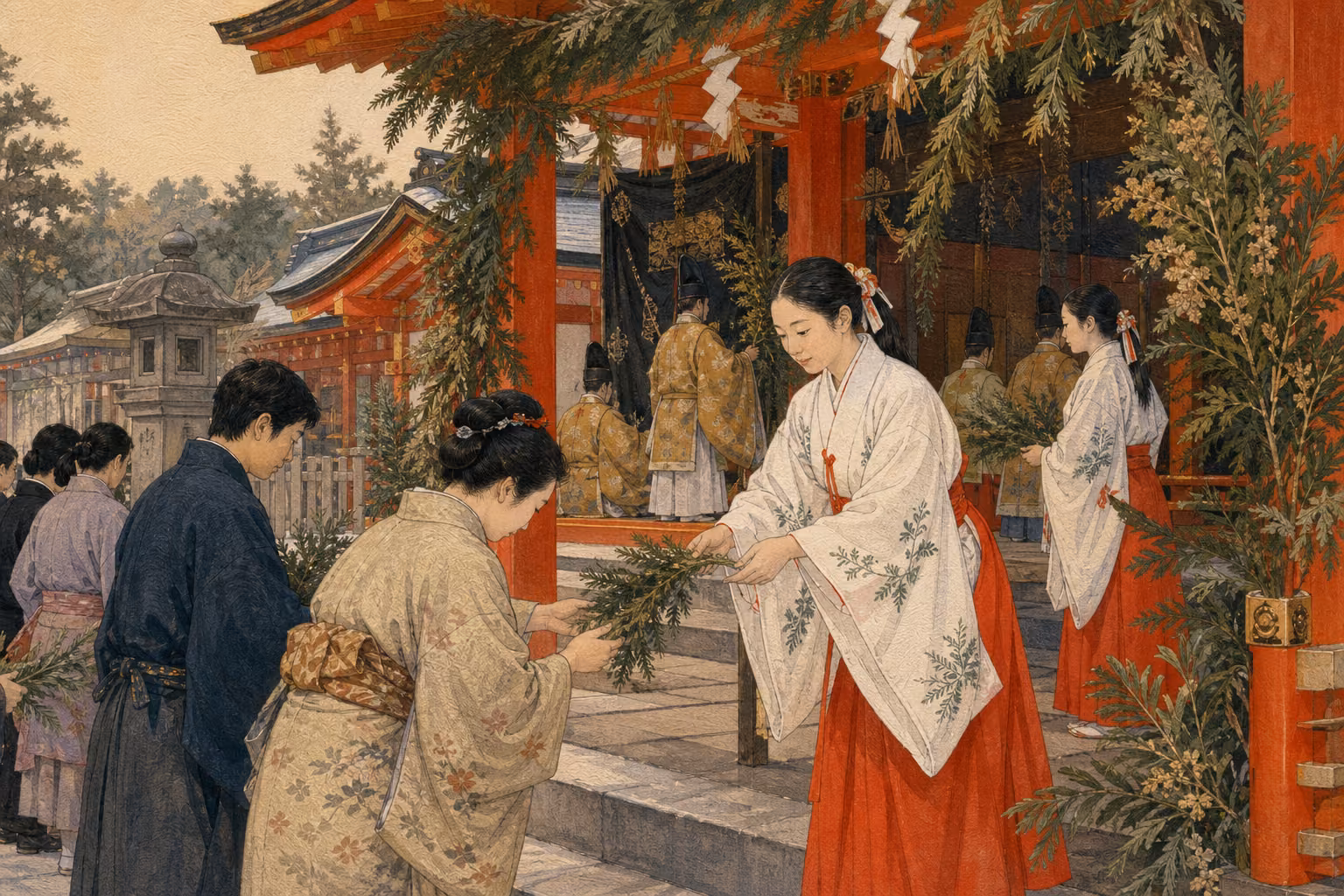 Editorial illustration representing Hatsuuma Taisai