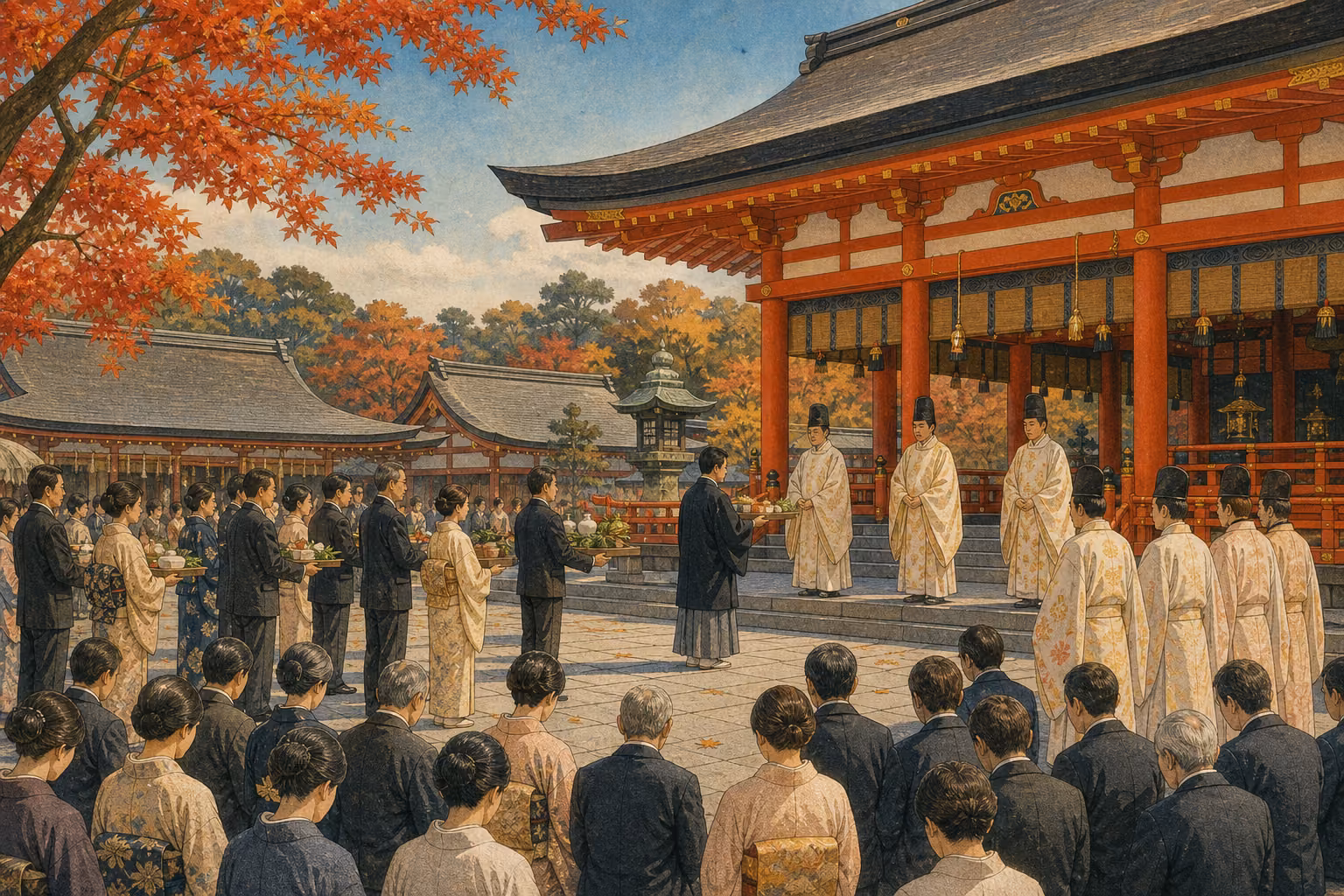 Editorial illustration representing Kōin Taisai