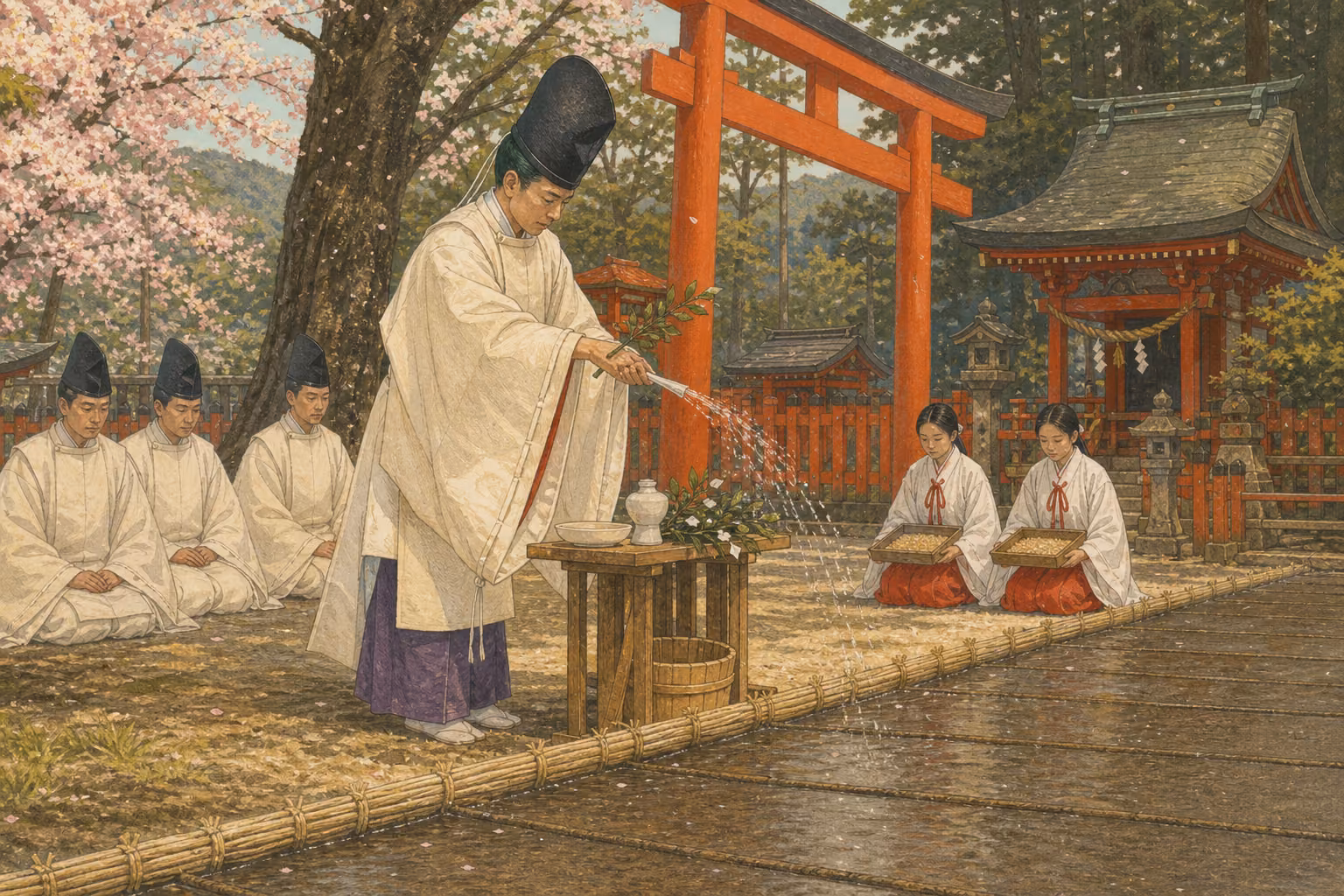 Editorial illustration representing Minakuchi Hashu-sai
